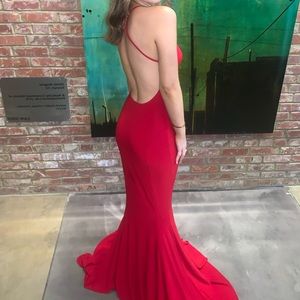 Backless Mermaid Dress (seen on left)